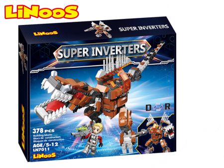 MIKRO TRADING - Stavebnice LiNooS Super Inverters Robot Dinosaurus LN7011