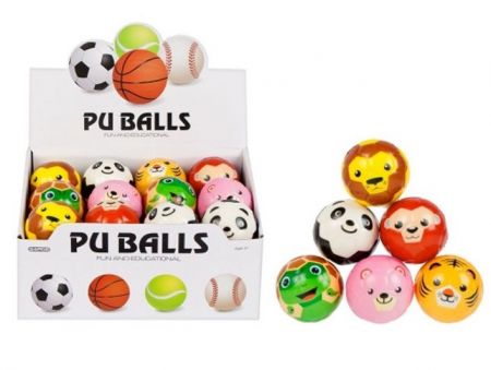 MEGA CREATIVE - Míč antistresová zvířátka 6cm, Mix produktů