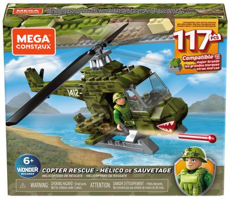 MATTEL - Mega Bloks Vojenská Helikoptéra