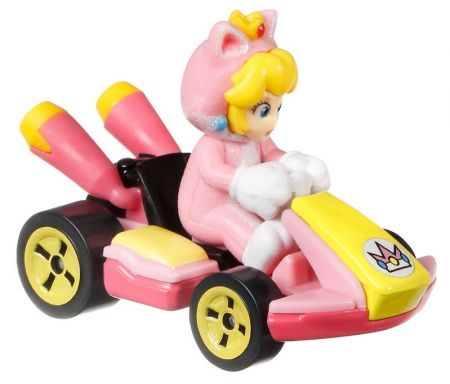 MATTEL - Hot Wheels GBG25 Mario kart angličák Cat Peach