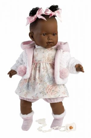 LLORENS - 42644 NICOLE - realistická panenka se zvuky a měkkým látkovým tělem - 42 cm