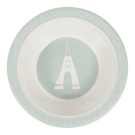 LITTLE DUTCH - Miska melaminová Adventure blue Mint Stan