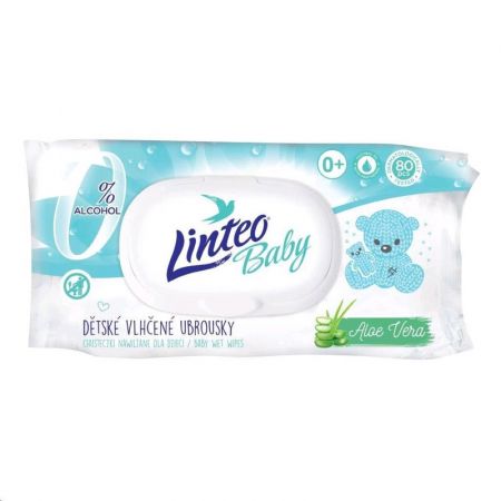 LINTEO - Dětské vlhčené ubrousky Baby 80 ks Aloe Vera