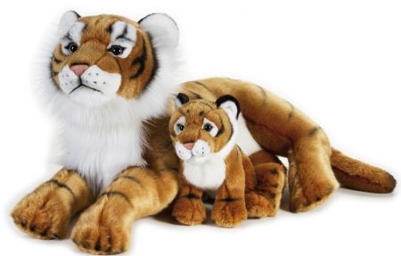 LELLY - National Geografic Velké kočkovité šelmy 770763 Tiger s mláďátkem - 48 cm