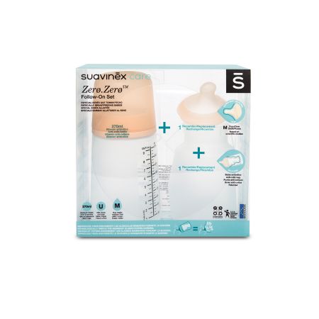 SUAVINEX | ZERO ZERO anti-koliková láhev 270 ml M - SADA