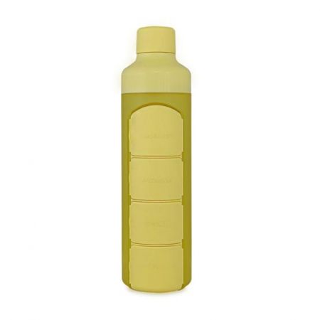 YOS láhev s dávkovačem léků denní - žlutá 375 ml