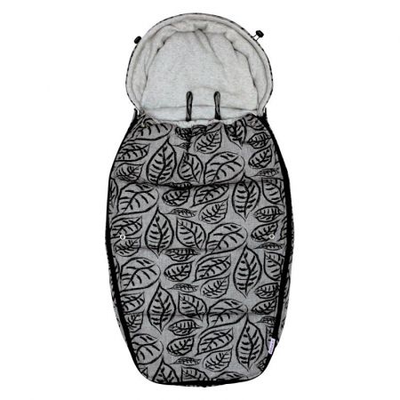 DOOKY - Fusak Footmuff vel. L Grey leaves DeLuxe