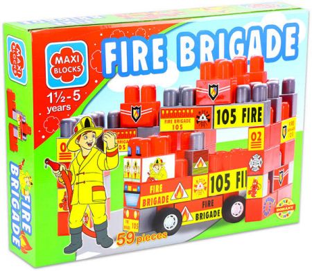 DOHÁNY TOYS - Stavebnice Maxi Blocks požárníci 59ks