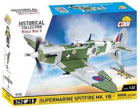 COBI - 5725 II WW Supermarine Spitfire Mk. VB, 1:32, 335k, 1f