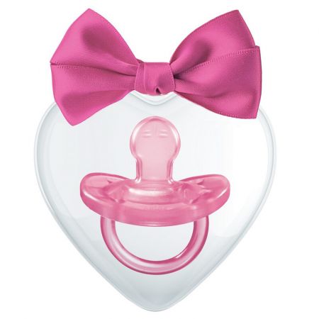 CHICCO - Šidítko Physio Soft silikonové LOVE dívka 2m+