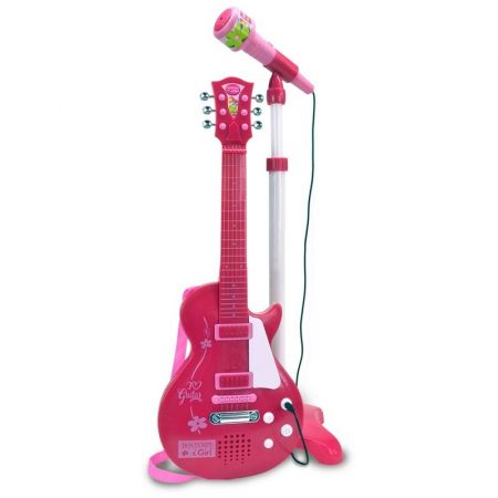 BONTEMPI - Rocková elektrická kytara s mikrofonem a stojanem 245872