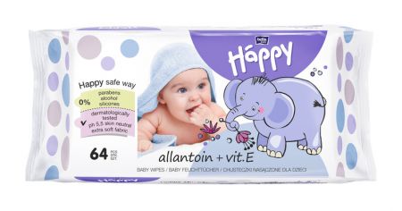 BELLAHAPPY - BABY Vlhčené ubrousky s vitamínem E 64 ks