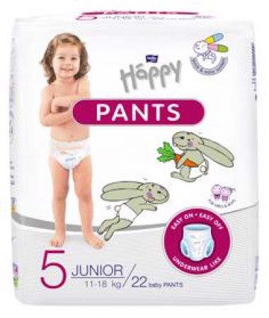 BELLAHAPPY -   Pants Junior (11-18 kg) 22 ks - jednorázové pleny