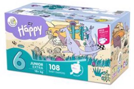 BELLAHAPPY -   Junior 6 Big TOY BOX (16+ kg), 108 ks - jednorázové pleny