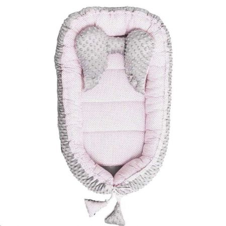 BELISIMA - Hnízdečko pro miminko Minky Sweet Baby růžové
