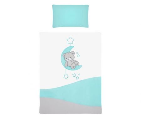 BELISIMA - 3-dílné ložní povlečení Teddy Bear 90/120 tyrkysové