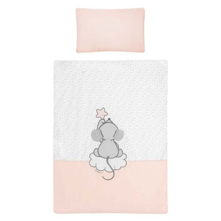 BELISIMA - 2-dílné ložní povlečení Cute Mouse 100/135 růžové