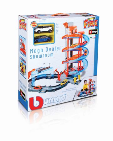 BBURAGO - 1:43 GARAZ MEGA DEALER SHOWROOM + 2 AUTA
