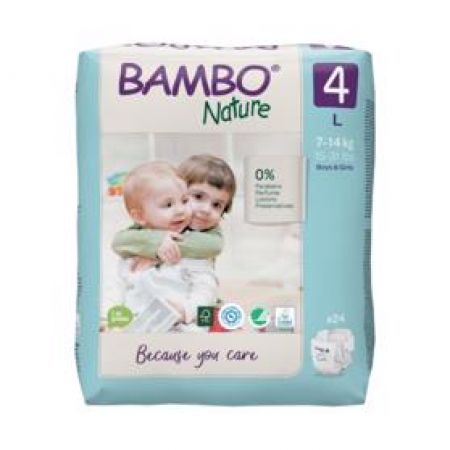 BAMBO - Nature Jednorázové pleny 4, 24 ks, pro 7-14 kg