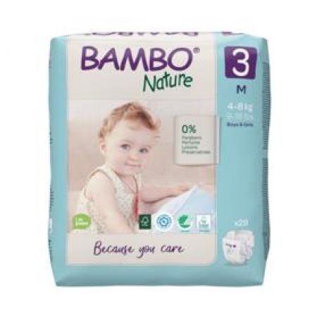 BAMBO - Nature Jednorázové pleny 3, 28 ks, pro 4-8 kg