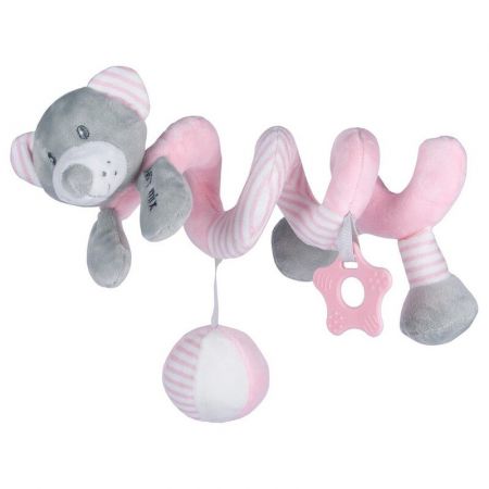 BABY MIX - Hračka na postýlku Spirálamedvěd růžový