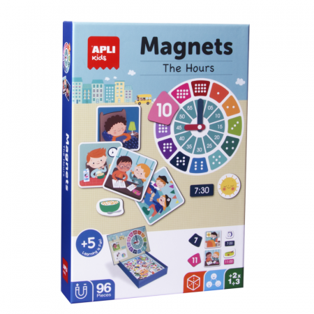 APLI - Magnetická sada hodiny