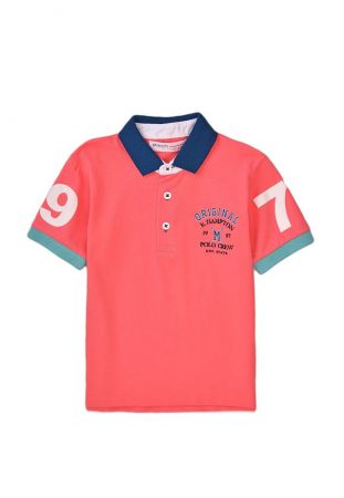 Tričko chlapecké Polo s krátkým rukávem, Minoti, Resort 4, růžová - 98/104