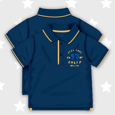 Tričko chlapecké Polo s krátkým rukávem, Minoti, Cali 9, modrá - 98/104