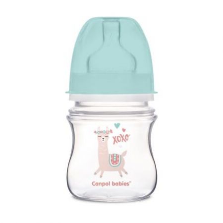 Canpol babies Lahev se širokým hrdlem EXOTIC ANIMALS 120 ml zelená
