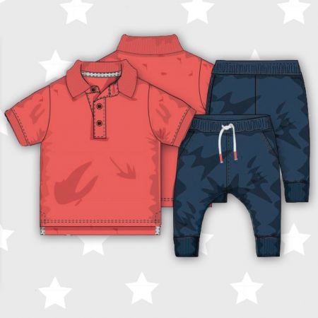 Chlapecký set -  tričko Polo a kalhoty, Minoti, Spike 3, Kluk - 92/98