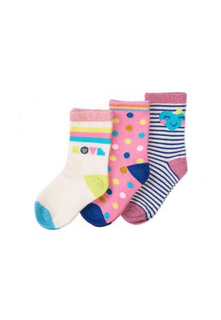 Ponožky dívčí 3pack, Minoti, KG SOCK 33, holka - 98/104