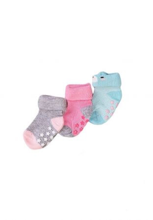 Ponožky dívčí s protiskluzem 3pack, Minoti, NBG SOCK 19, holka - 92/98
