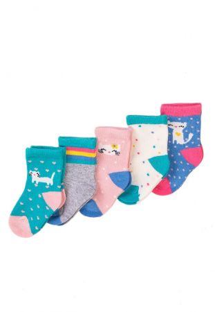 Ponožky dívčí 5pack, Minoti, NBG SOCK 18, holka - 80/92