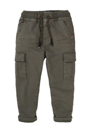 Kalhoty chlapecké podšité, Minoti, 7BLCOMBAT 4, khaki - 98/104