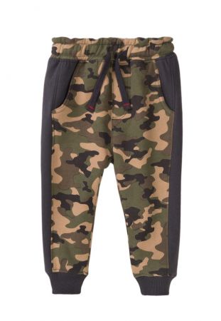Tepláky chlapecké maskáčové, Minoti, King 4, khaki - 80/86