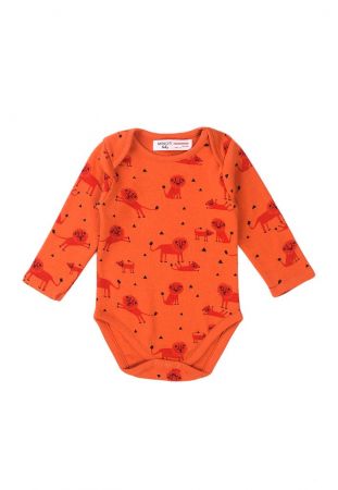 Body kojenecké BIO bavlna, Minoti, Simba 3, oranžová - 68/74