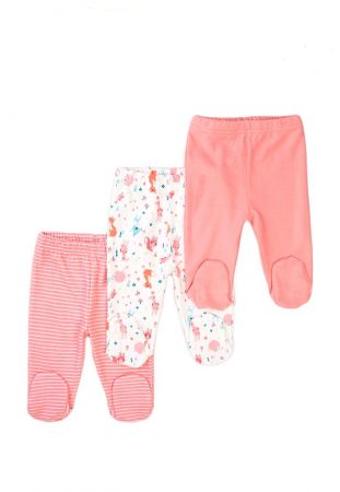 Kalhoty kojenecké 3pack, Minoti, Robbin 14, růžová - 56/62