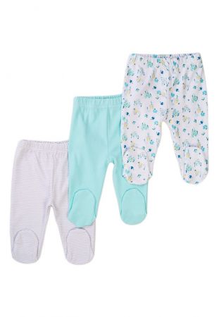 Kalhoty kojenecké 3pack, Minoti, Snail 12, modrá - 68/74