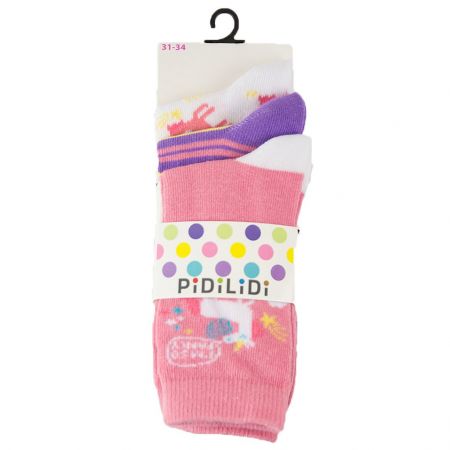 ponožky dívčí- 3pack, Pidilidi, PD0127, Holka - 27-30