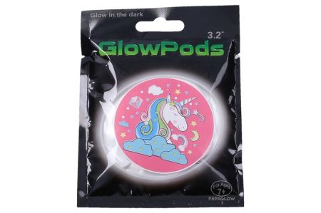 WIKY - Nálepka svítící Jednorožec 7cm