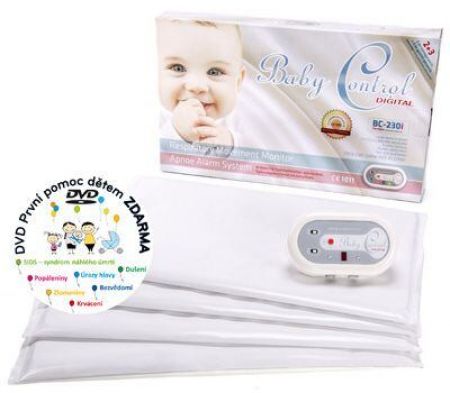 Monitor dechu Baby Control Digital 230i - pro dvojčata - čtyři senzorové podložky