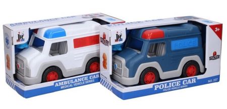 WIKY - Auto ambulance/policie s figurkou 23cm, Mix Produktů
