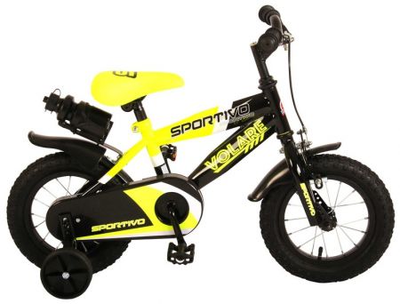 VOLARE - Dětské kolo pro chlapce Sportivo Neon Yellow Black 12 