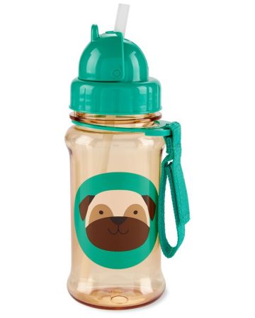 SKIP HOP - Zoo Hrnek s brčkem bez PVC a BPA Mopslík 12m +