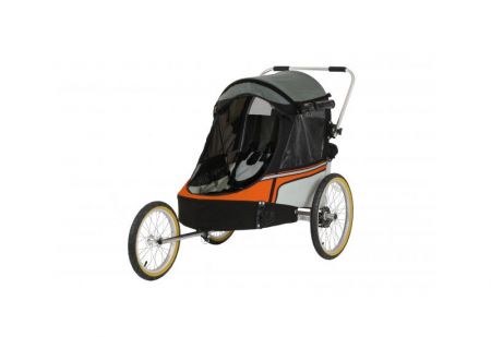 WIKE SOFTIE ORANGE odpružený vozík za kolo 3v1 s bočním větráním