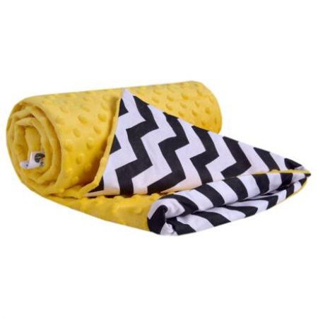 Dětská deka Medi žlutá/zigzag