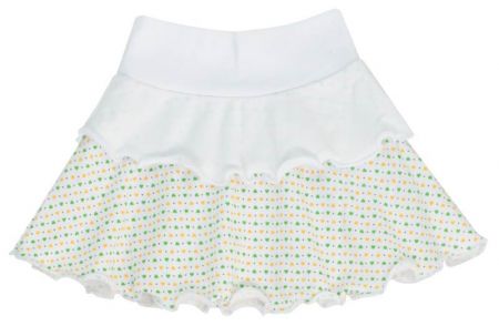 ESITO Sukně vel. 62 - 74 - 62 / srdce bílá / zelená