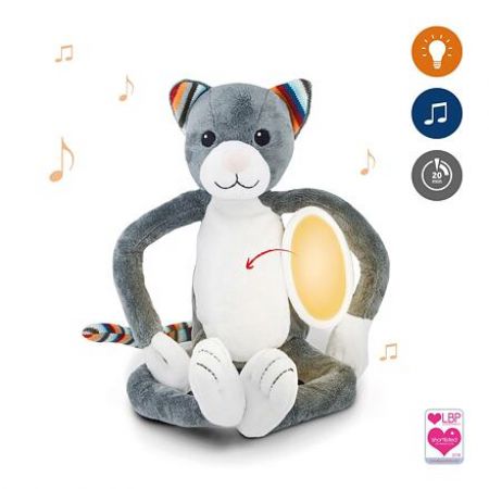 ZAZU Kočička KATIE - plyšové noční světlo s melodiemi
