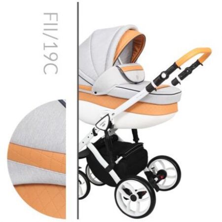 Kočárek Baby Merc Faster II Style 2019 dvojkombinace bílý rám FII/19C