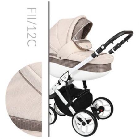 Kočárek Baby Merc Faster II Style 2019 dvojkombinace bílý rám FII/12C